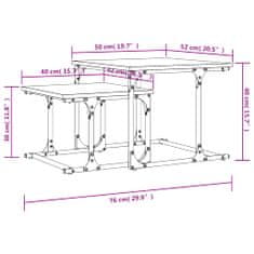 Vidaxl Hnízdové konferenční stolky 2 ks černé kompozitní dřevo