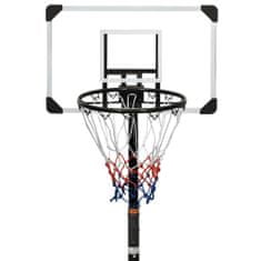 Vidaxl Basketbalový koš s průhlednou deskou 216 x 250 cm polykarbonát