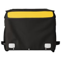 Vidaxl Přívěsný vozík za kolo černý a žlutý 30 kg železo