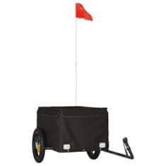 Vidaxl Přívěsný vozík za kolo černý 30 kg železo