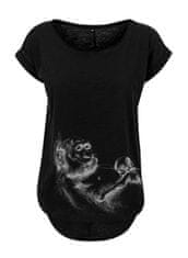 Monkey Mum Kojicí tričko Monkey Mum černé - opička