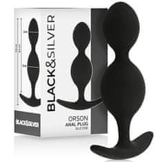 BLACK&SILVER Black and Silver Orson (9,5 cm), silikonové kuličky anální