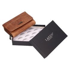 Lagen Dámská kožená peněženka LG-2163 CAMEL