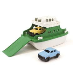 Green Toys Trajekt s auty zeleno - bílý