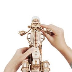 Robotime 3D dřevěné mechanické puzzle Motorka (cruiser)