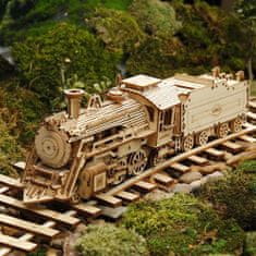 Robotime 3D dřevěné puzzle Parní lokomotiva