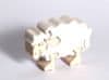 Dřevěné vkládací puzzle z masivu ovečka bílá