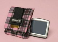 Coverized JACK brašna na GPS / digitální fotoaparát, růžový tartan