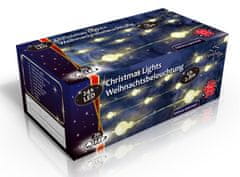 befree Vánoční vnitřní světelný řetěz 24x LED sněhové koule, na baterie 3x AA, délka 2.8 m