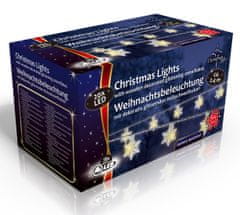 befree Vánoční vnitřní světelný řetěz 20x LED sněhové vločky, na baterie 3x AA, délka 2.4 m