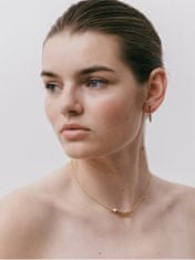 Preciosa Stylový pozlacený náhrdelník Twig s pravou říční perlou 5388Y01