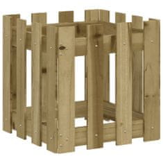 Vidaxl Zahradní truhlík plotový design 40x40x40 cm impregnované dřevo