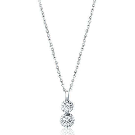 JVD Třpytivý stříbrný náhrdelník SVLN0710S75BI45