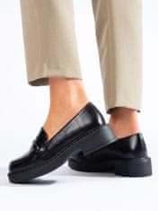 Amiatex Trendy polobotky dámské černé platforma + Ponožky Gatta Calzino Strech, černé, 37