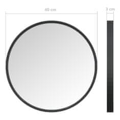 Vidaxl Nástěnné zrcadlo černé 40 cm