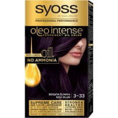 Syoss oleo intense permanentní barva na vlasy s oleji 3-33 rich plum