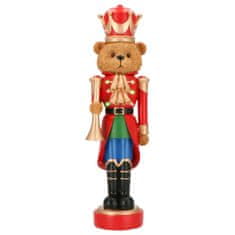 Dům Vánoc Louskáček medvěd s trumpetou 46,5 cm