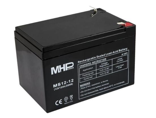 MHpower Baterie MS12-12 VRLA AGM 12V/12Ah náhrada za RBC4