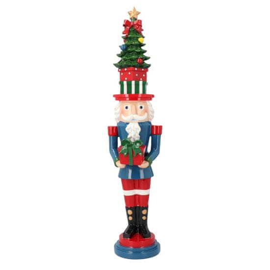 Dům Vánoc Louskáček se stromkem na klobouku 52 cm