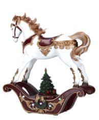 Dům Vánoc Houpací kůň s hrací skřínkou 37 cm