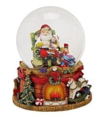 Dům Vánoc Sněhová koule s hrací skřínkou Santa 15 cm