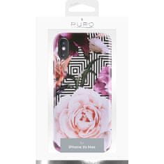 Puro Puro Glam Geo Flowers – Pouzdro Iphone Xs Max (Růžové Pivoňky)