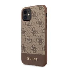 Guess Guess 4G Bottom Stripe Collection - Kryt Na Iphone 11 (Hnědá)