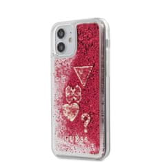 Guess Guess Liquid Glitter Charms - Kryt Na Iphone 12 Mini (Malinový)