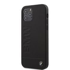Bmw Bmw Leather Hot Stamp - Kryt Na Iphone 12 / Iphone 12 Pro (Černý)