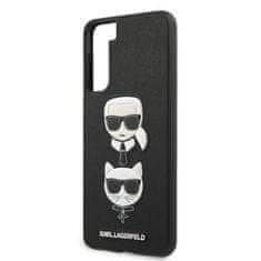 Karl Lagerfeld Karl Lagerfeld Saffiano Karl & Choupette Heads - Pouzdro Pro Samsung Galaxy S21+ (