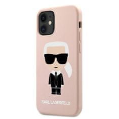 Karl Lagerfeld Karl Lagerfeld Celotělové Silikonové Ikonické Pouzdro Na Iphone 12 Mini (Světle Růžové)