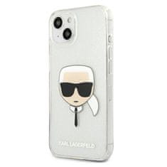 Karl Lagerfeld Karl Lagerfeld Karl's Head Glitter - Kryt Na Iphone 13 Mini (Stříbrný)