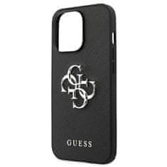 Guess Guess Saffiano 4G Big Silver Logo - Kryt Na Iphone 13 Pro (Černý)