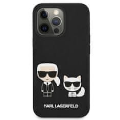 Karl Lagerfeld Karl Lagerfeld Slilicone Karl & Choupette - Kryt Na Iphone 13 Pro (Černý)