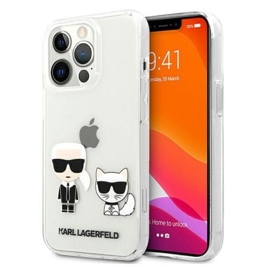 Karl Lagerfeld Karl Lagerfeld Ikonik & Choupette - Kryt Na Iphone 13 Pro (Průhledný)
