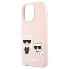 Karl Lagerfeld Karl Lagerfeld Slilicone Karl & Choupette - Kryt Na Iphone 13 Pro (Růžová)