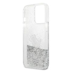 Karl Lagerfeld Karl Lagerfeld Liquid Glitter Choupette Fun - Kryt Na Iphone 13 Pro (Stříbrný)