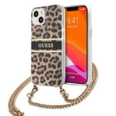 Guess Guess Leopard Gold Stripe Crossbody – Pouzdro Na Iphone 13 Mini