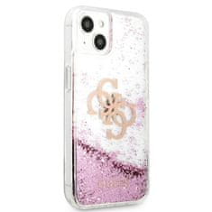 Guess Guess Liquid Glitter 4G Big Logo - Kryt Na Iphone 13 Mini (Růžový)