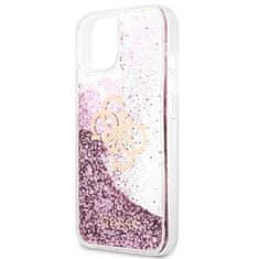 Guess Guess Liquid Glitter 4G Big Logo - Kryt Na Iphone 13 Mini (Růžový)