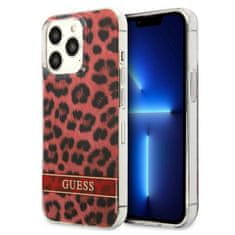Guess Guess Leopard Electro Stripe – Pouzdro Na Iphone 13 Pro (Červené)