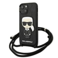 Karl Lagerfeld Karl Lagerfeld Monogram Leather Patch And Cord Iconik - Iphone 13 Mini Pouzdro