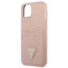 Guess Guess Saffiano Double Card Triangle - Kryt Na Iphone 13 Mini (Růžová)