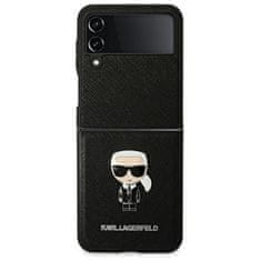 Karl Lagerfeld Karl Lagerfeld Saffiano Ikonik - Samsung Galaxy Z Flip 4 Pouzdro (Černé)