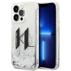 Karl Lagerfeld Pouzdro Karl Lagerfeld Liquid Glitter Big Logo Case - Iphone 14 Pro Max Case (Stříbrné