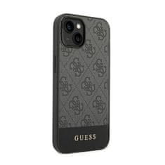 Guess Kolekce Kovového Loga Guess 4G Bottom Stripe – Pouzdro Na Iphone 14 Plus (Šedé)