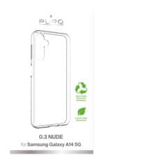 Puro Puro 0.3 Nude - Ekologické Pouzdro Pro Samsung Galaxy A14 5G (Transparentní)