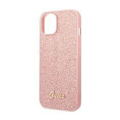 Guess Guess Glitter Flakes Metal Logo Case - Kryt Na Iphone 14 Plus (Růžová)
