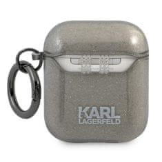 Karl Lagerfeld Karl Lagerfeld Choupette Head Glitter - Airpods Pouzdro (Černá)