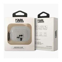 Karl Lagerfeld Karl Lagerfeld Glitter Nft Karl & Choupette - Airpods Pro 2 Pouzdro (Průhledné